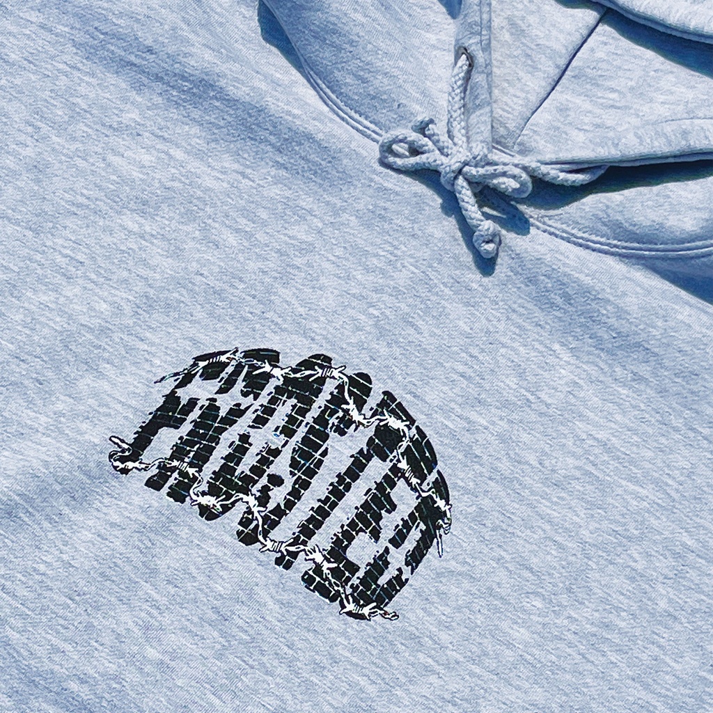 COTON OUATÉ FROSTED BRICKS HOODIE - ASH GREY
