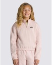 COTON OUATÉ VANS JUNIOR HALF ZIP MOCK PULLOVER - ROSE SMOKE