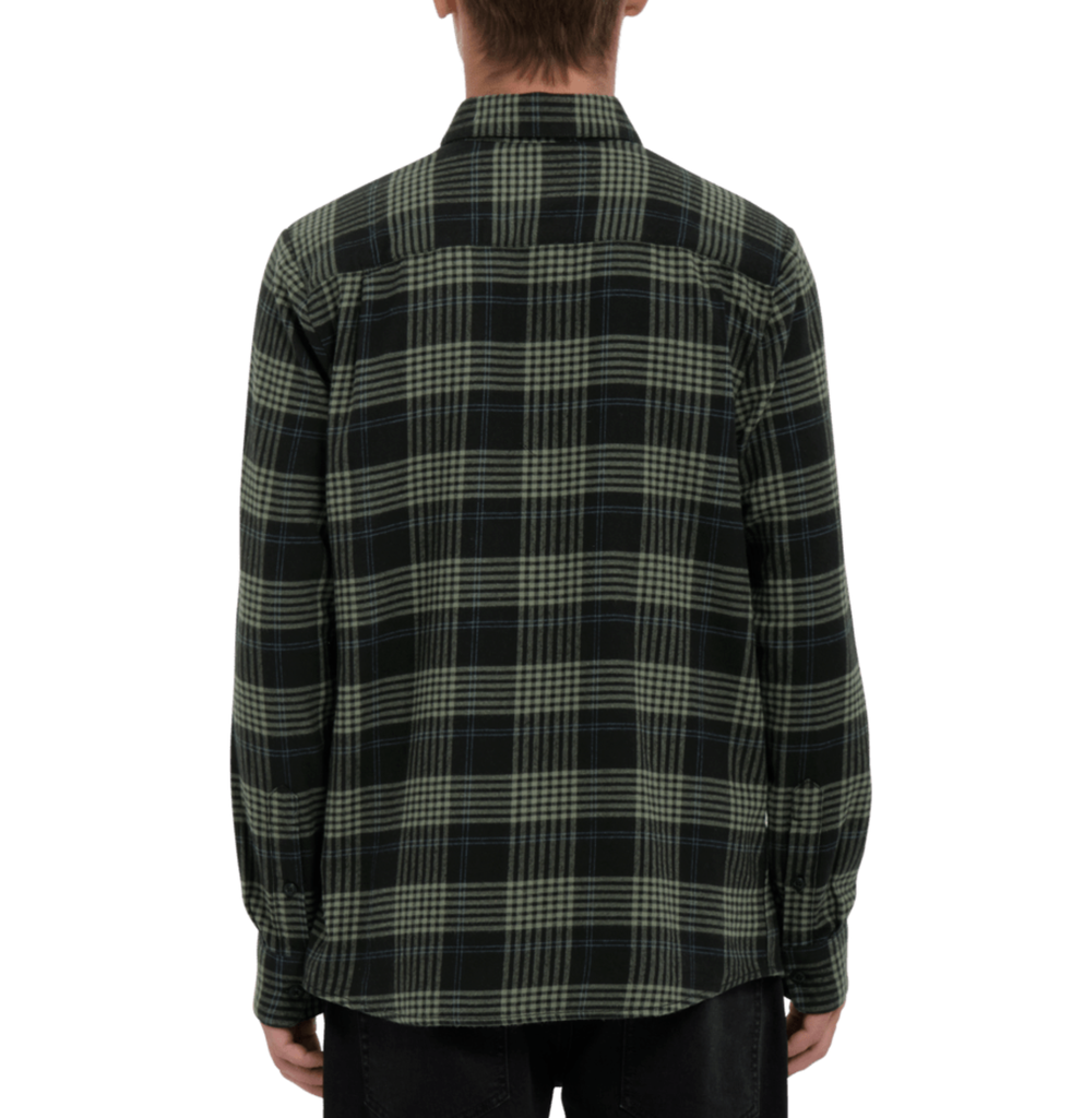 CHEMISE VOLCOM CADEN PLAID LONG SLEEVE - NOIR