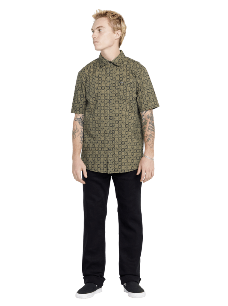 CHEMISE VOLCOM SCALER STONE SHORT SLEEVE - STEALTH