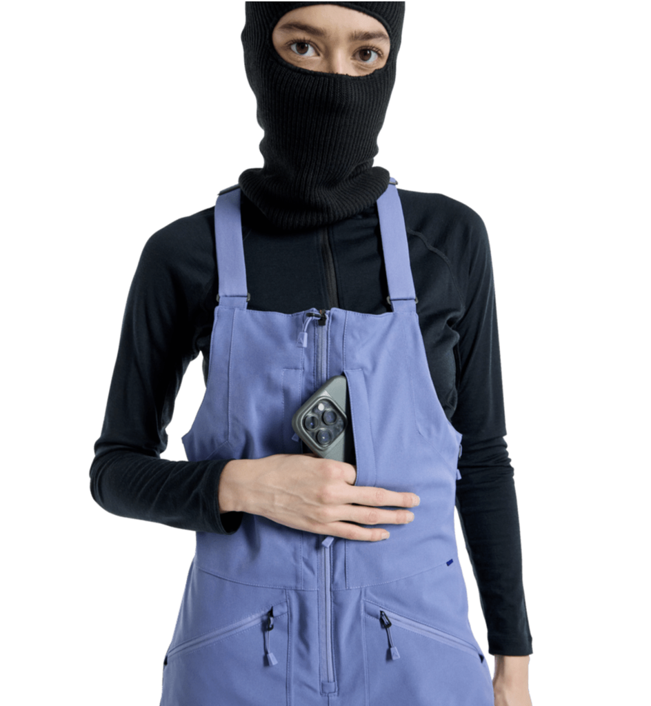 PANTALON BURTON RESREVE 2L STRECH BIB POUR FEMME - SLATE BLUE