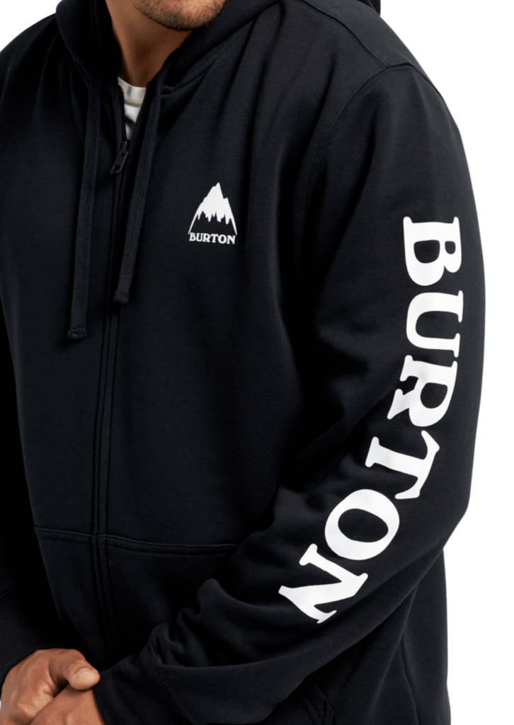 COTON OUATÉ BURTON ELITE FULL-ZIP HOODIE - TRUE BLACK