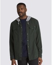 CHEMISE vans PARKWAY HOODED LONG SLEEVE FLANNEL SHIRT - DEEP FOREST