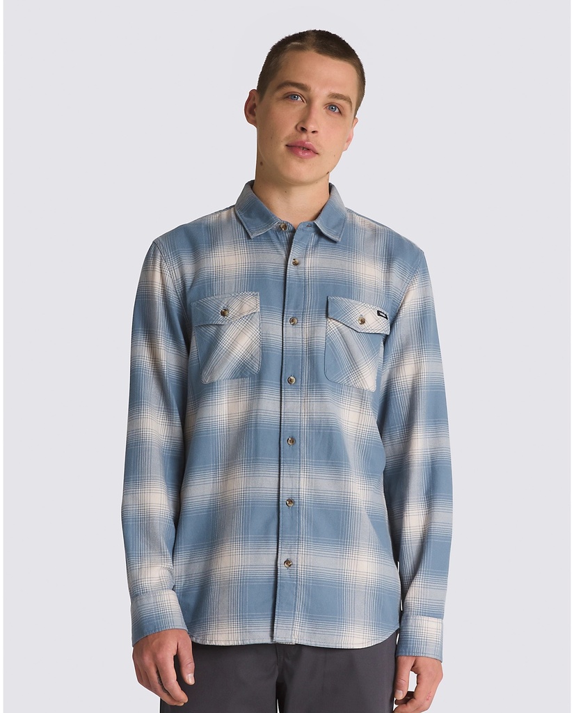 CHEMISE VANS MONTEREY III BUTTONDOWN SHIRT - BLUE MIRAGE/OATMEAL