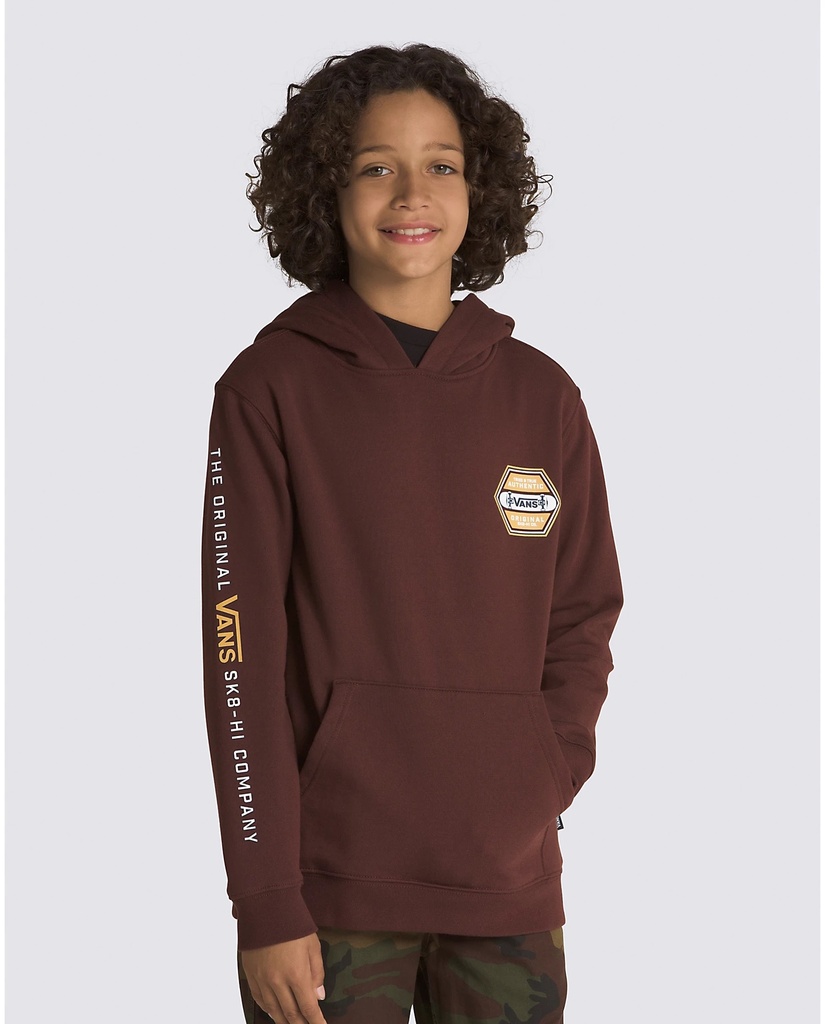 COTON OUATÉ VANS JUNIOR SK8 AUTHENTIC 66 BITTER PULL OVER - CHOCOLATE