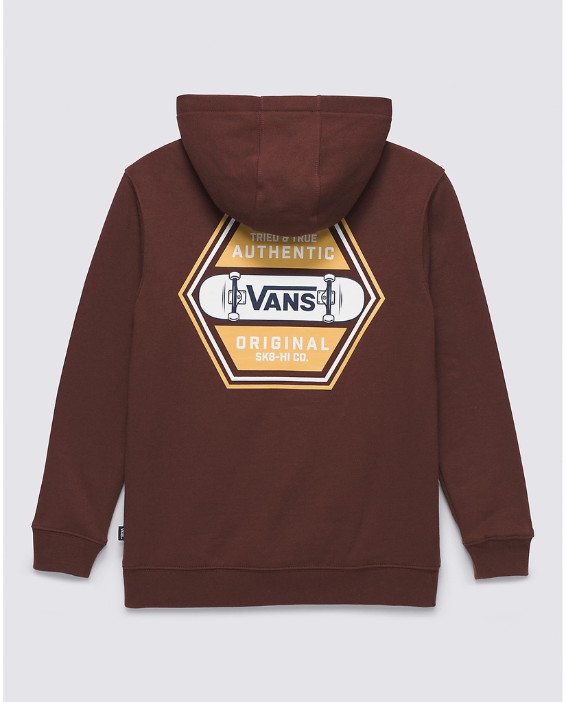 COTON OUATÉ VANS JUNIOR SK8 AUTHENTIC 66 BITTER PULL OVER - CHOCOLATE