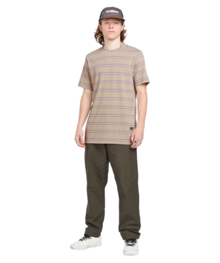 T-SHIRT VOLCOM V ENT HOCKEY DAD CREW SHORT SLEEVE - LIGHT KHAKI