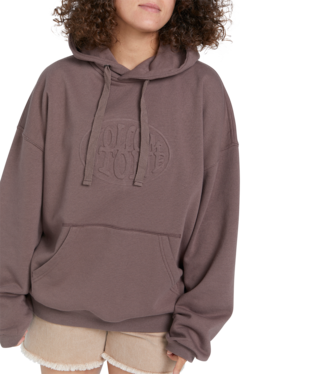 COTON OUATÉ VOLCOM PUSH BACK HOODIE POUR FEMME - SLATE GREY