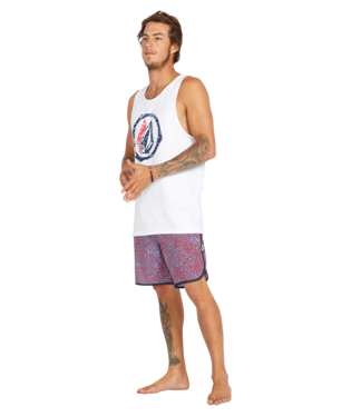 BOARDSHORT VOLCOMLIDO PRINT SCALLOP MOD 19'' - FLASH RED