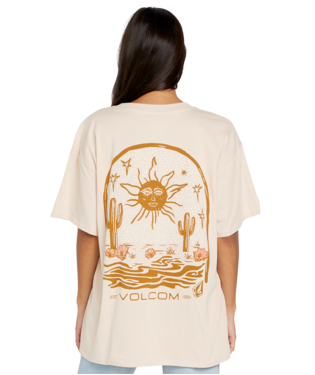T-SHIRT VOLCOM LOCK IT UP SHORT SLEEVE TEE POUR FEMME - DUSTY ROSE