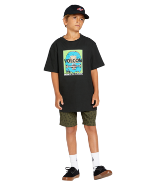 T-SHIRT VOLCOM JUNIOR BREAK IT SHORT SLEEVE TEE - NOIR