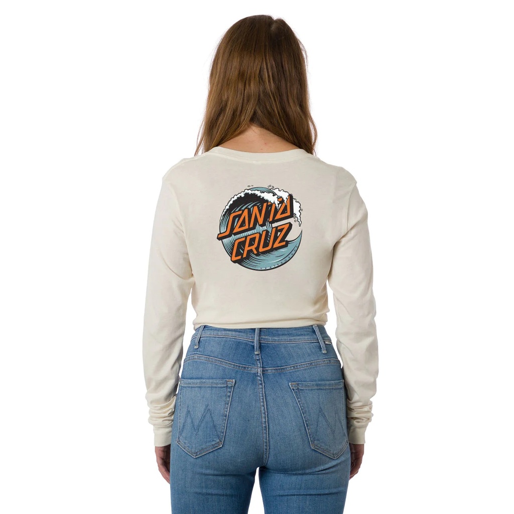 T-SHIRT SANTA CRUZ BOYFRIEND TEE WONDER DOT POUR FEMME - HONEY DEW