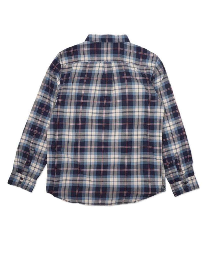 CHEMISE VANS SYCAMORE FLANNEL BUTTONDOWN SHIRT - BLUESTONE/OATMEAL