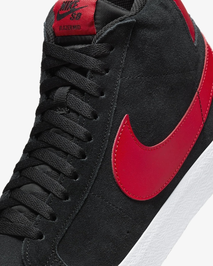 SOULIER NIKE SB ZOOM BLAZER MID - NOIR/UNIVERSITY RED