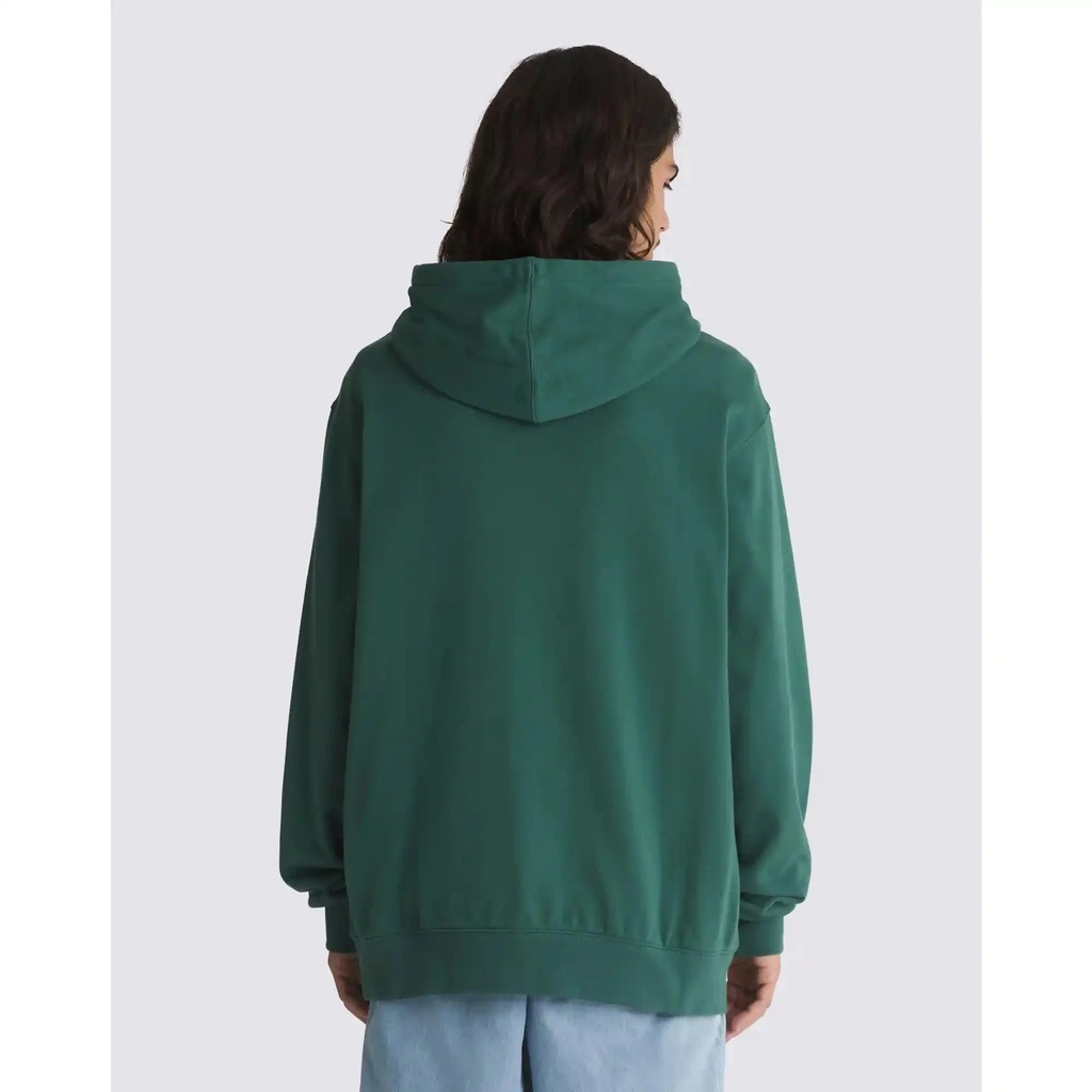 COTON OUATÉ VANS QUOTED LOOSE PULL OVER HOODIE - BISTRO GREEN