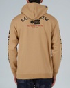 COTON OUATÉ SALTY CREW ZIP SURF CLUB FLEECE - SANDSTONE