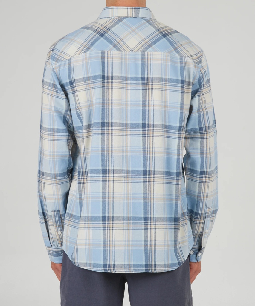 CHEMISE SALTY CREW FROTHING FLANNEL - WAX/BLUE