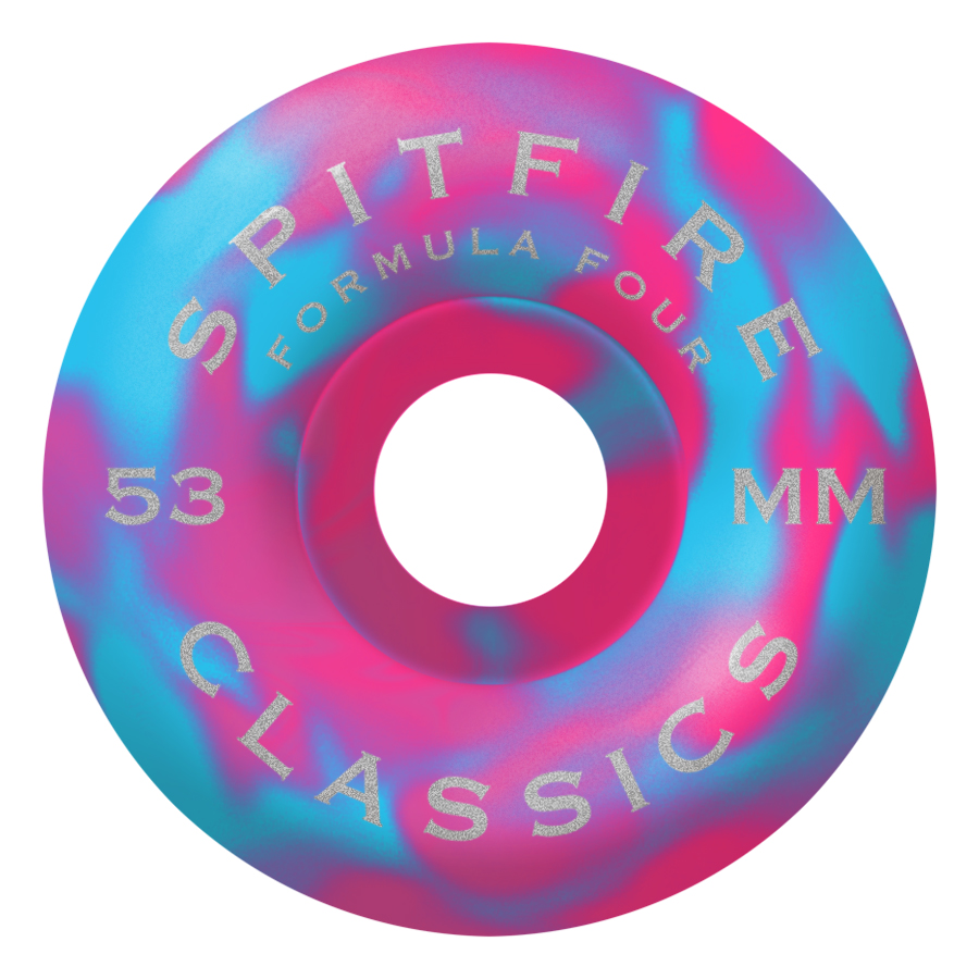 ROUE SPITFIRE 53MM F4 99D SWIRLED CLASSIC - BLUE/PINK
