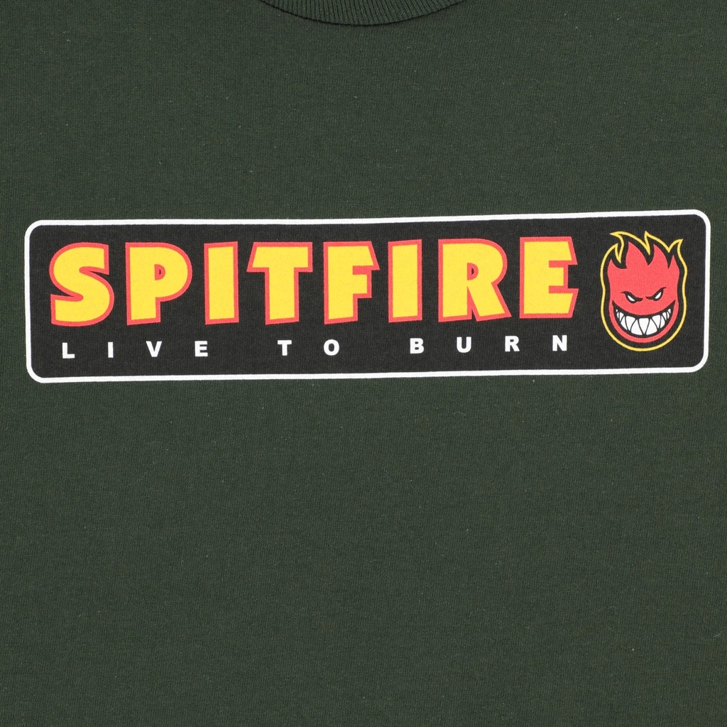 LONG SLEEVE T-SHIRT SPITFIRE OLD E BIGHEAD FILL - FOREST GREEN