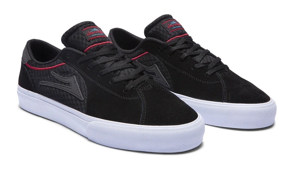 SOULIER LAKAI FLACO II X CHOCOLATE - NOIR/ROUGE/SUEDE