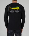 LONG SLEEVE T-SHIRT SALTY CREW GOLDEN MAHI PREMIUM - NOIR