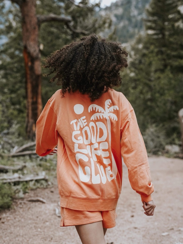 CREWNECK NOTICE THE RECKLESS CANYON ROAD MATCHING SET - ORANGE
