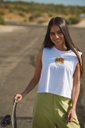 CAMISOLE NOTICE THE RECKLESS CASTAWAY - BLANC