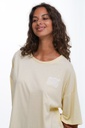 T-SHIRT NOTICE THE RECKLESS GOOD LIFE TEE DRESS - BEIGE