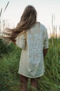 T-SHIRT NOTICE THE RECKLESS GOOD LIFE TEE DRESS - BEIGE