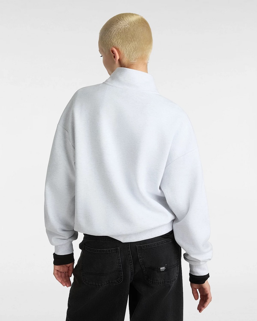 COTON OUATÉ VANS ELEVATED DOUBLE KNIT MOCK NECK POUR FEMME - WHITE HEATHER