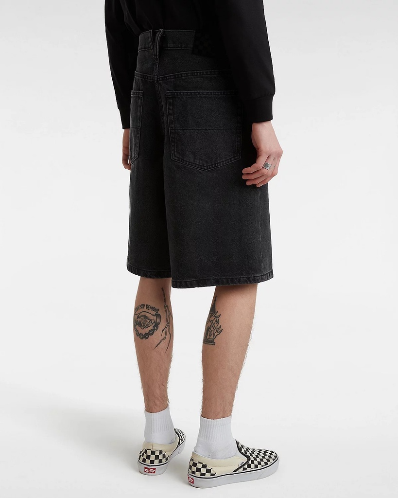 SHORT VANS CHECK-5 BAGGY DENIM - WASHED BLACK