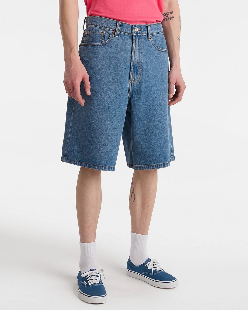 SHORT VANS CHECK-5 BAGGY DENIM - STONE WASH BLUE