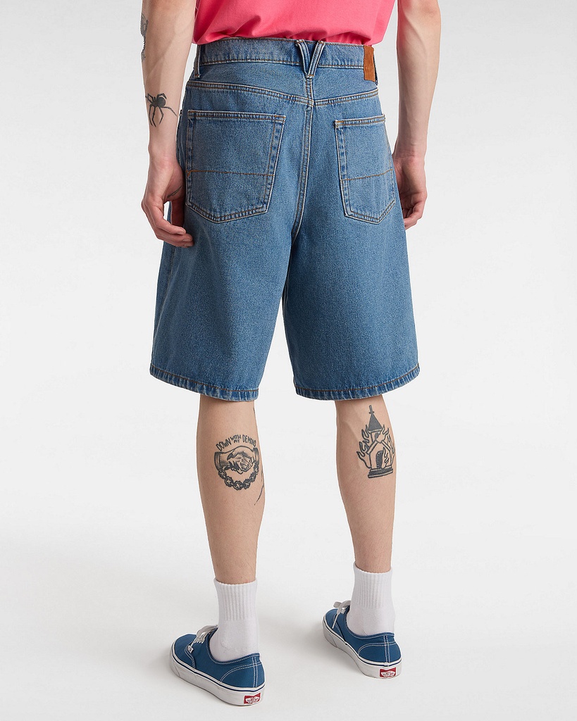 SHORT VANS CHECK-5 BAGGY DENIM - STONE WASH BLUE