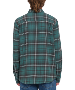 CHEMISE VOLCOM CADEN PLAID LONG SLEEVE SHIRT - SEA GREEN