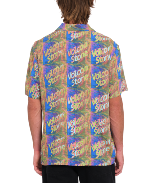 CHEMISE VOLCOM FERGADELIC WOVEN SHORT SLEEVE - PATRIOT BLUE