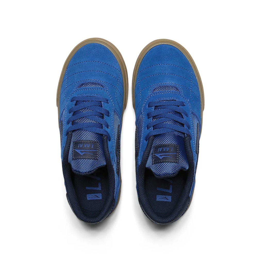 SOULIER LAKAI CAMBRIDGE KIDS - BLEU/GUM SUEDE