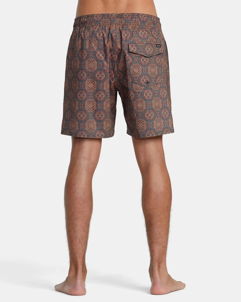 BOARDSHORT BARNES ELASTIC WAIST / 17" - GREEN HAZE