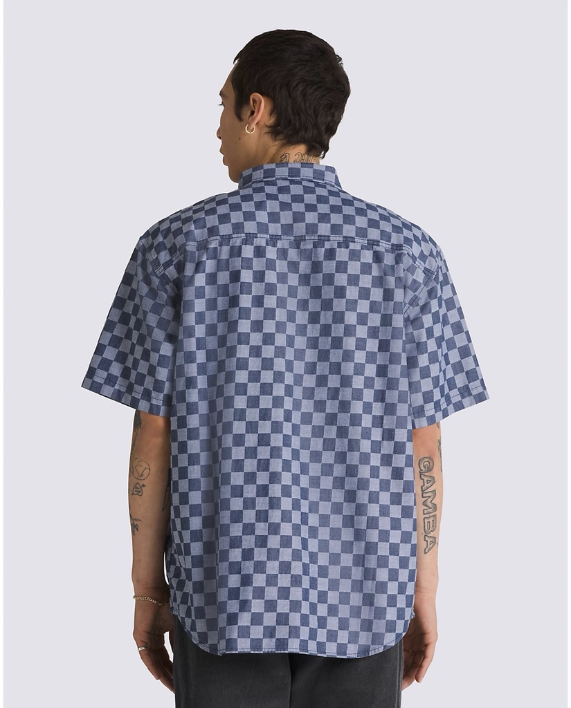 CHEMISE VANS WADE CHECKERBOARD SS  - DRESS BLUES