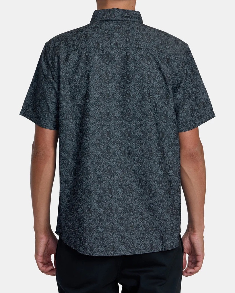 CHEMISE RVCA FRAME CHAMBRAY SHORT SLEEVE - WASHED BLACK