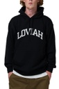 COTON OUATÉ LOVIAH COLLEGIATE FELT HOODIE - NOIR