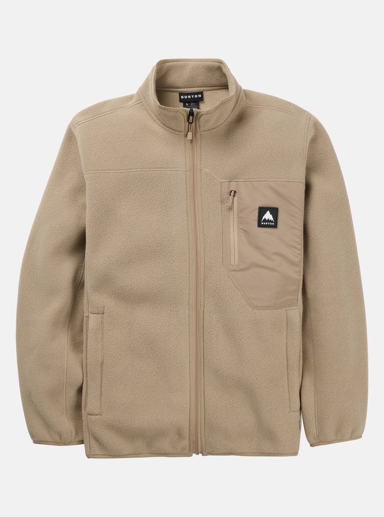 CHANDAIL À MANCHE LONGUE BURTON CINDER FULL ZIP - SUMMIT TAUPE