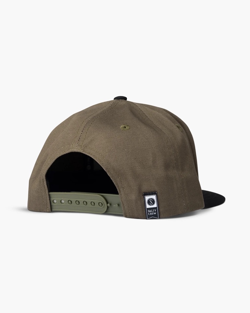 CASQUETTE SALTY CREW JUNIOR INFIELD 5 PANEL - OLIVE/NOIR 