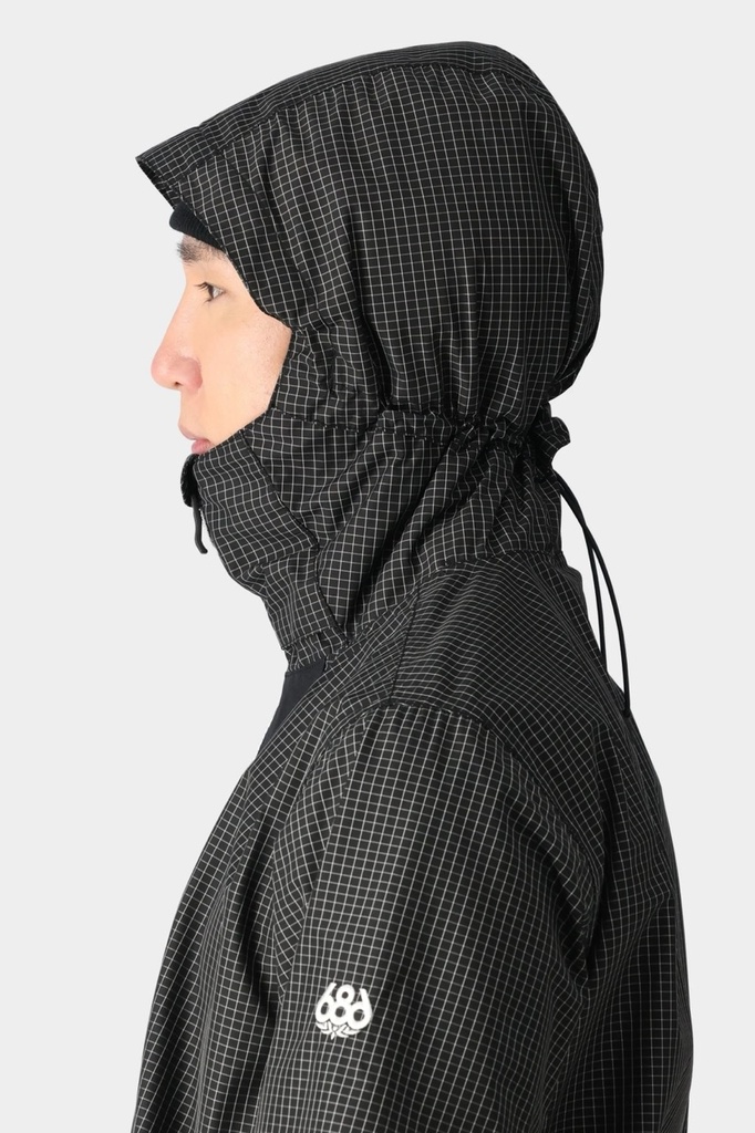 MANTEAUX 686 GHOST 2.5L ANORAK - BLACK GRID COLORBLOCK