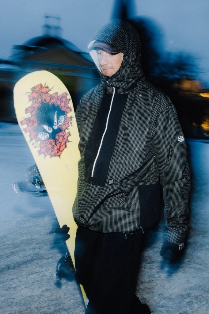 MANTEAUX 686 GHOST 2.5L ANORAK - BLACK GRID COLORBLOCK