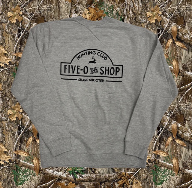 Coton Ouaté Crewneck 5-0 Shooter - Grey Heather