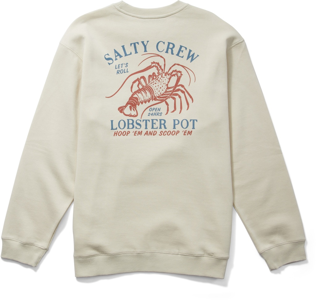 COTON OUATÉ SALTY CREW LOBSTER POT CREW FLEECE - NOIR