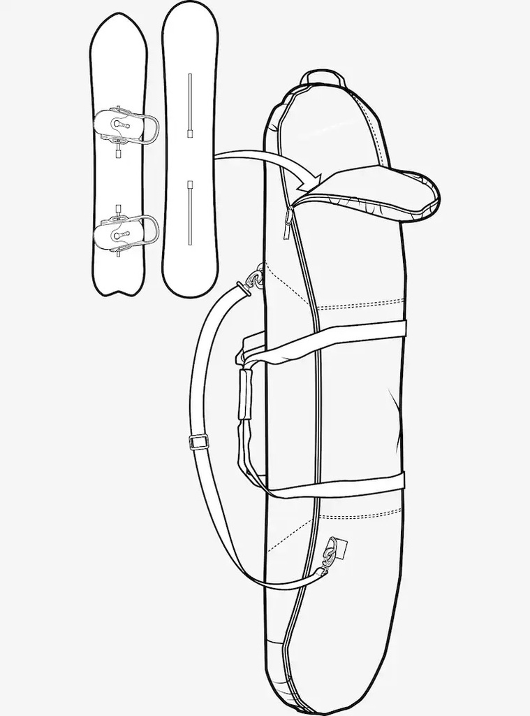 HOUSSE À SNOWBOARD BURTON SPACE SACK 166CM - DEEP RED