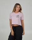 T-SHIRT SALTY CREW OCEAN SPRAY CROP POUR FEMME - PALE ORCHID