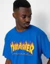 T-SHIRT THRASHER FLAME LOGO TEE - ROYAL