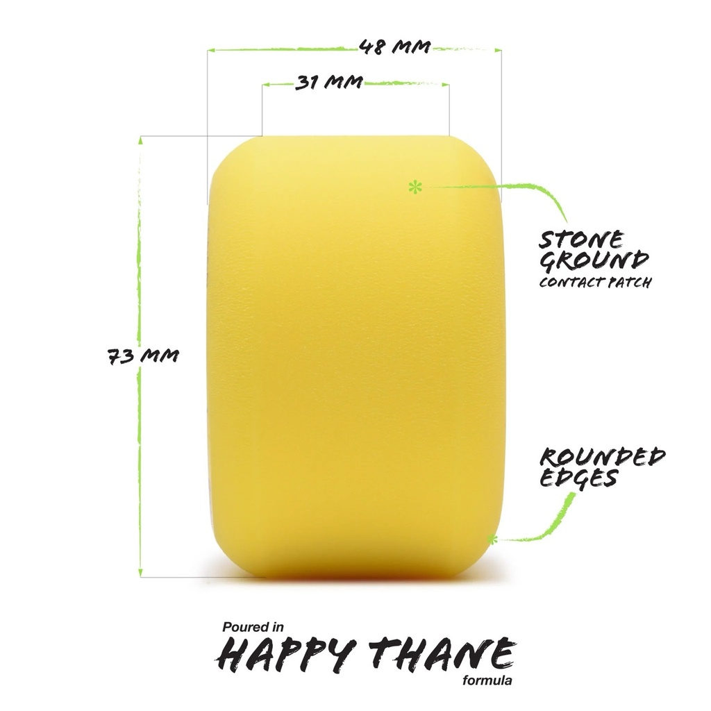 ROUE ORANGATANG BEEFCAKE YELLOW 86A 73mm   